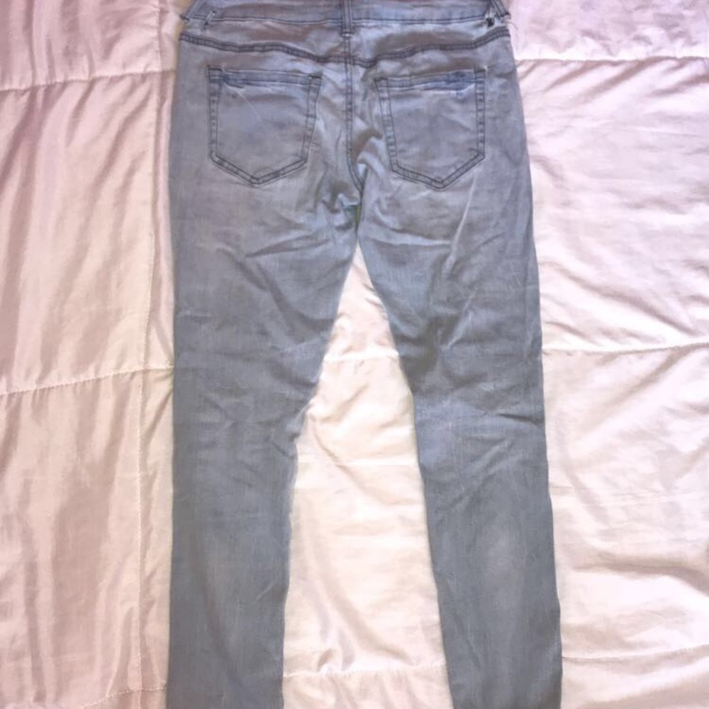 Light Blue Denim Ripped Jeans